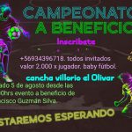 Campeonato de fulbolito a beneficio en El Olivar